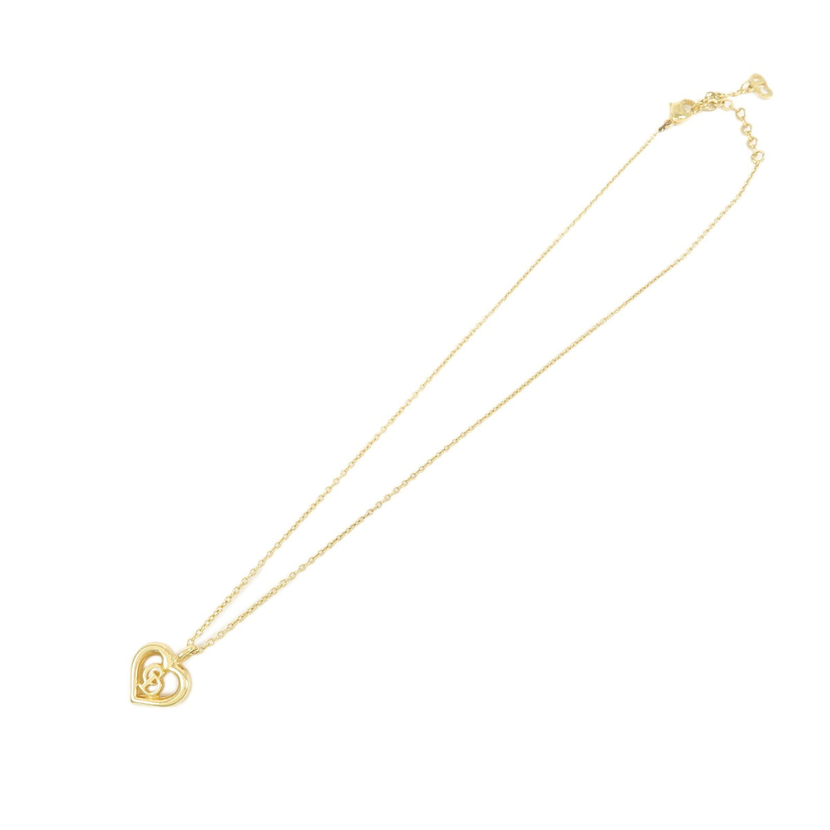 Christian Dior CD Heart Metal, Gold, Metal, Necklace