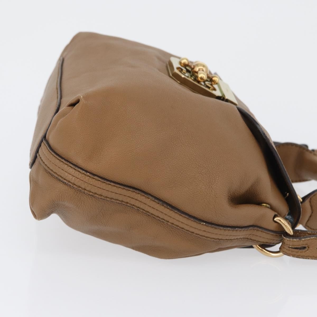 Chloe Elsie Convertible Satchel Leather, Brown, Leather, Handbag