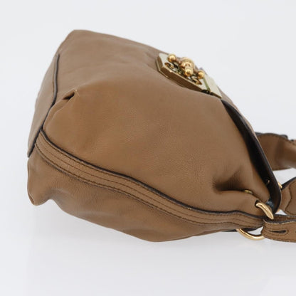 Chloe Elsie Convertible Satchel Leather, Brown, Leather, Handbag