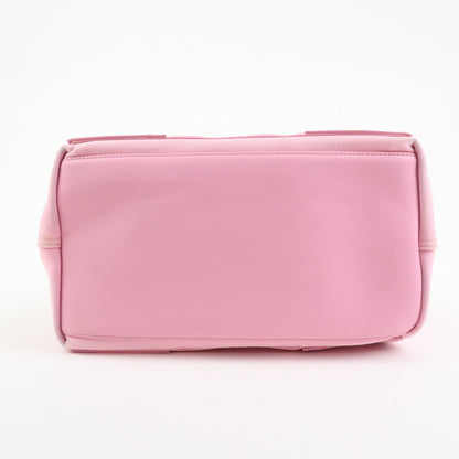 Balenciaga Navy Cabas Canvas with Leather, Pink, Canvas, Tote Bag