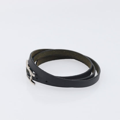 Hermes Hapi 3 Leather with Metal, Black, Leather, Bracelet