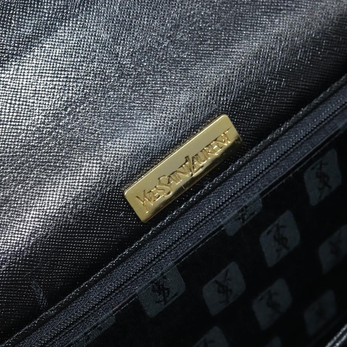 Saint Laurent Vintage Leather, Black, Leather, Handbag