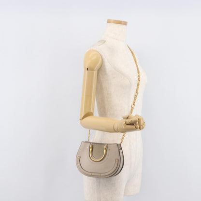 Chloe Pixie Belt Leather and Suede, Beige, Leather, Handbag