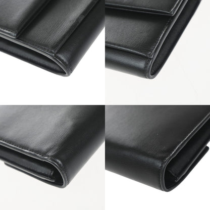 Saint Laurent Bellechasse Flap Leather, Black, Leather, Wallet