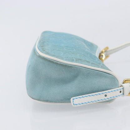 Celine C Macadam Suede, Turquoise, Suede, Handbag