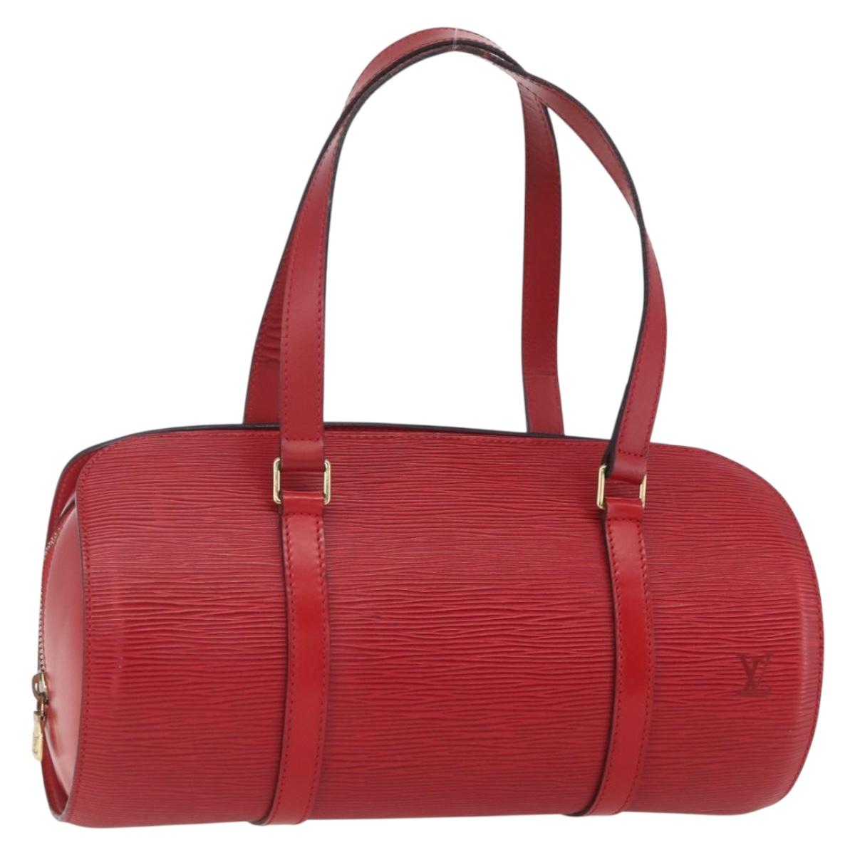 Louis Vuitton Soufflot Handbag Epi Leather, RED, LEATHER, Handbag