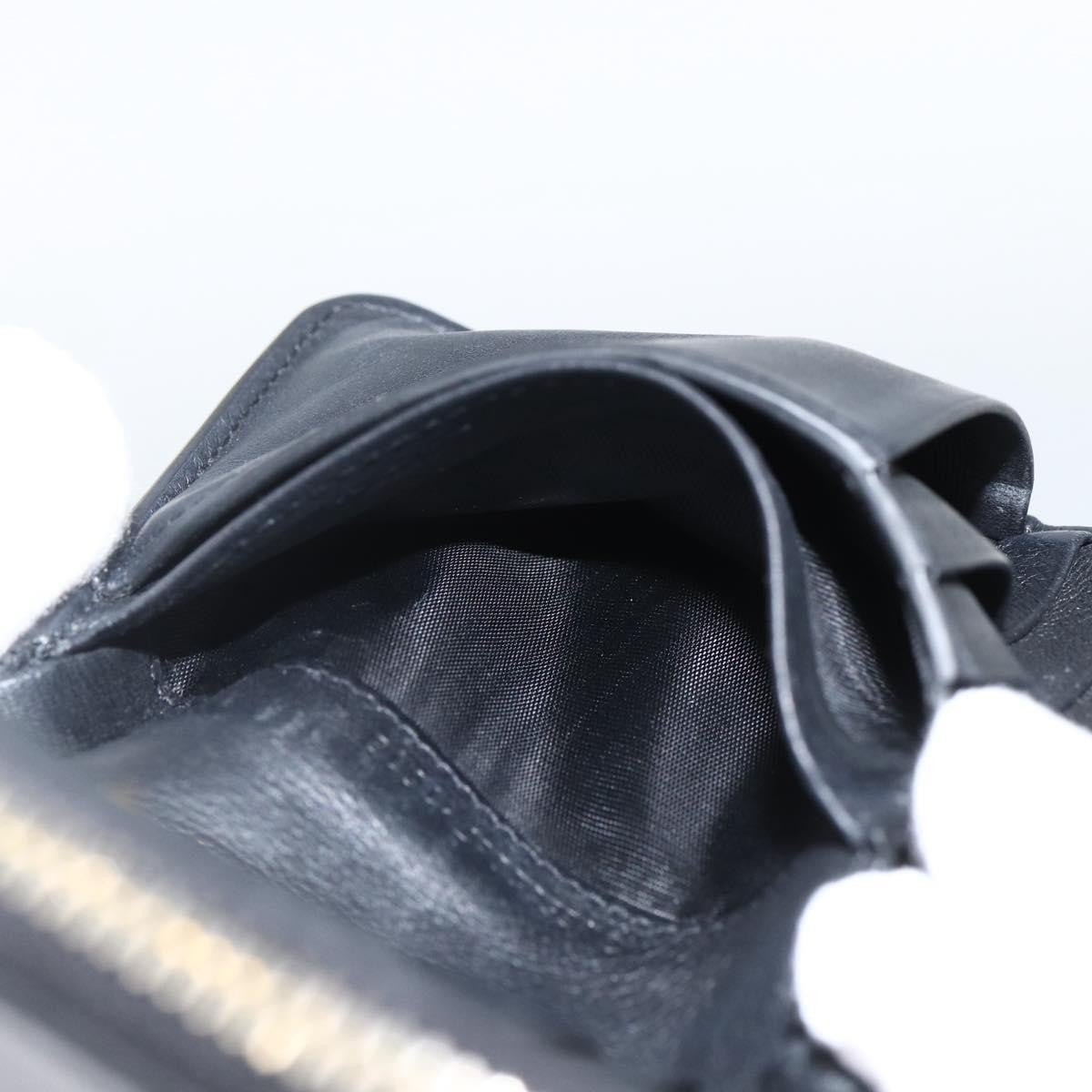 Saint Laurent Classic Monogram YSL Line Zip Around Leather, Black, Leather, Wallet