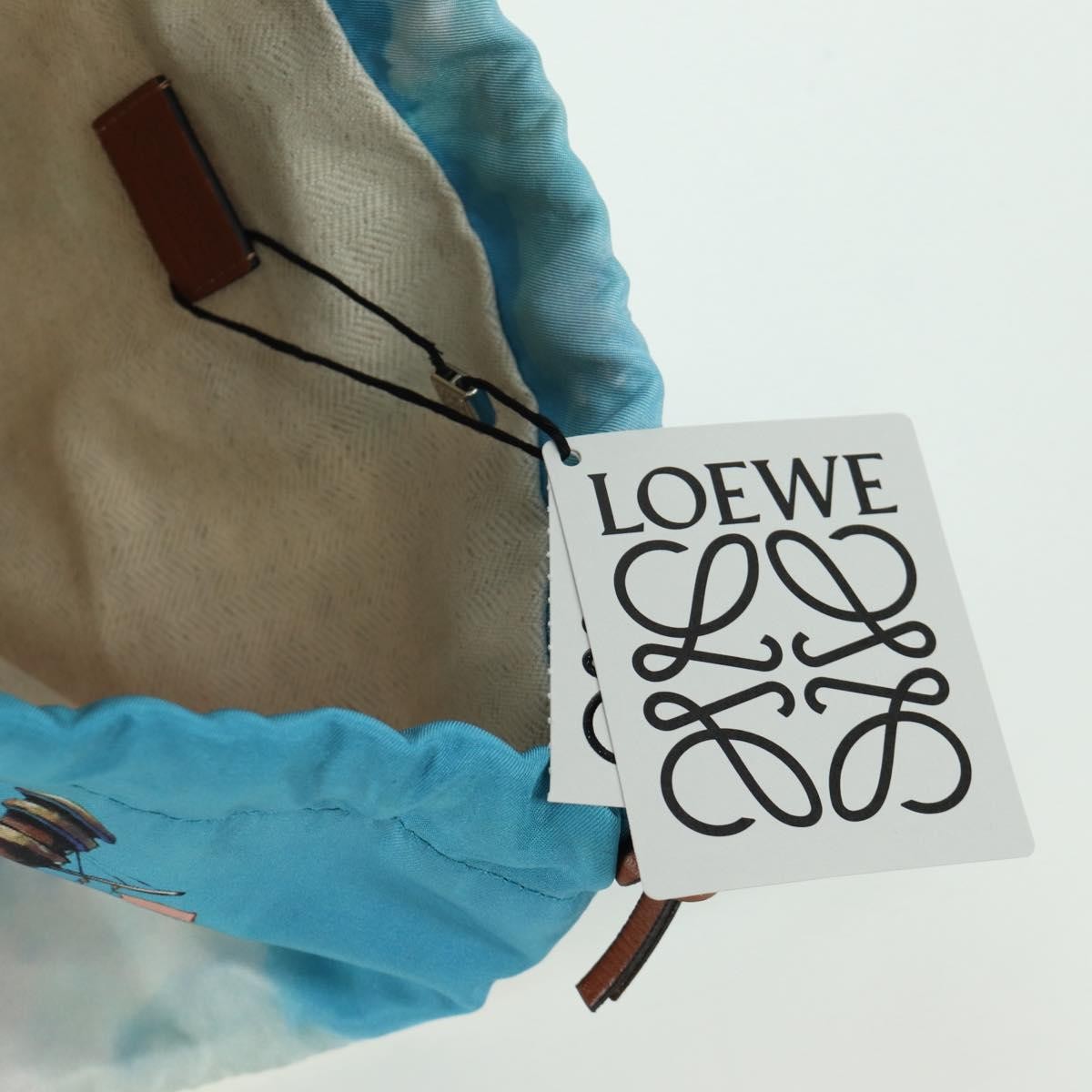 Loewe Paula Drawstring Printed Canvas, Multicolour, Canvas, Clutch