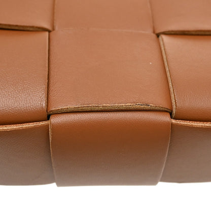 Bottega Veneta Cassette Convertible Tote Maxi Intrecciato Leather, Brown, Leather, Shoulder Bag