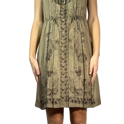 Платье из плиссированного шелка ALBERTA FERRETTI