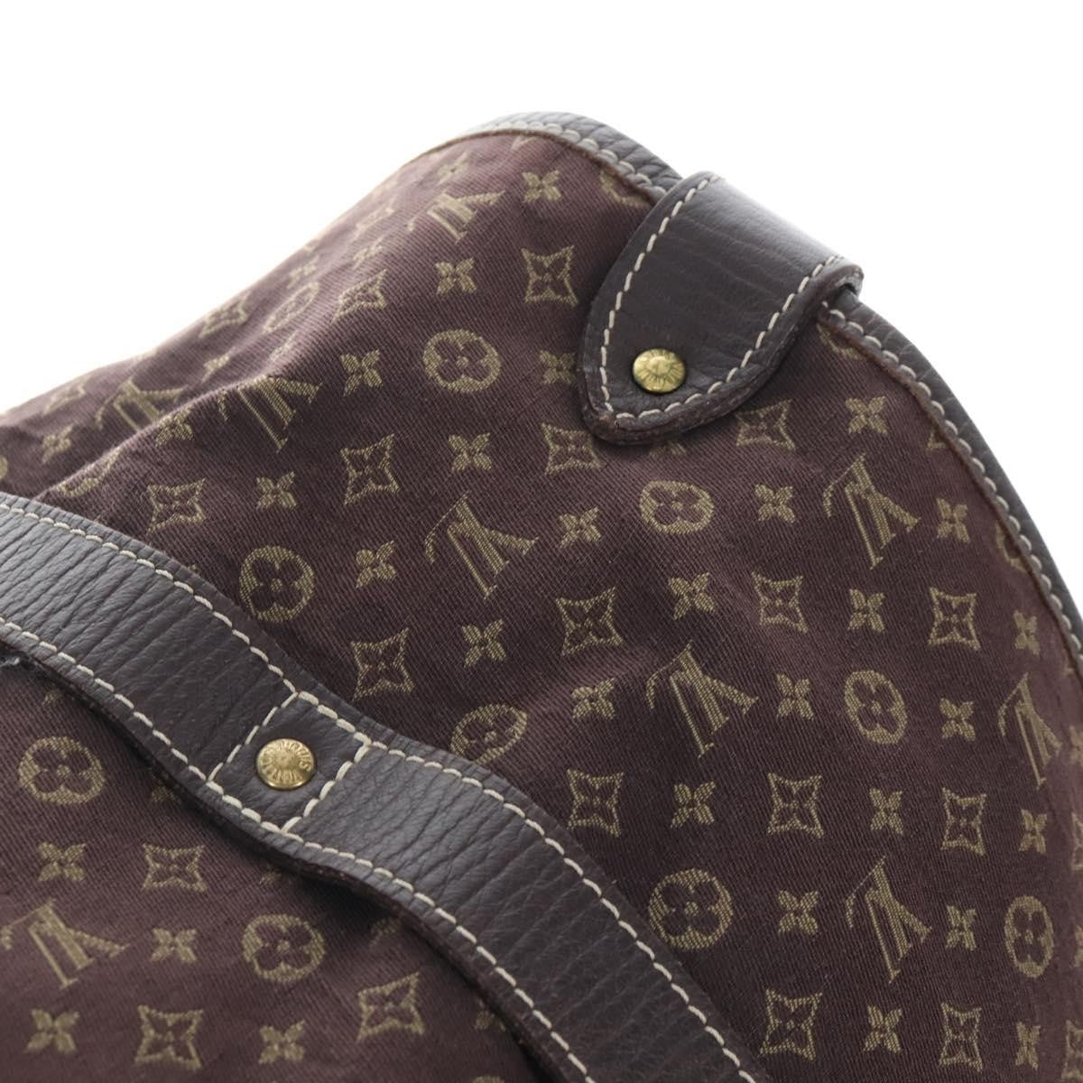 Louis Vuitton Saumur Mini Lin, Brown, Canvas, Shoulder Bag
