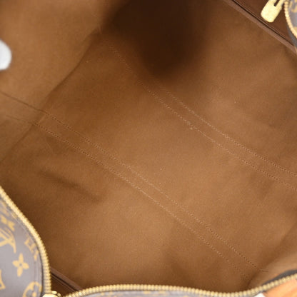 Louis Vuitton Keepall Monogram, Brown, Canvas, Travel Bag