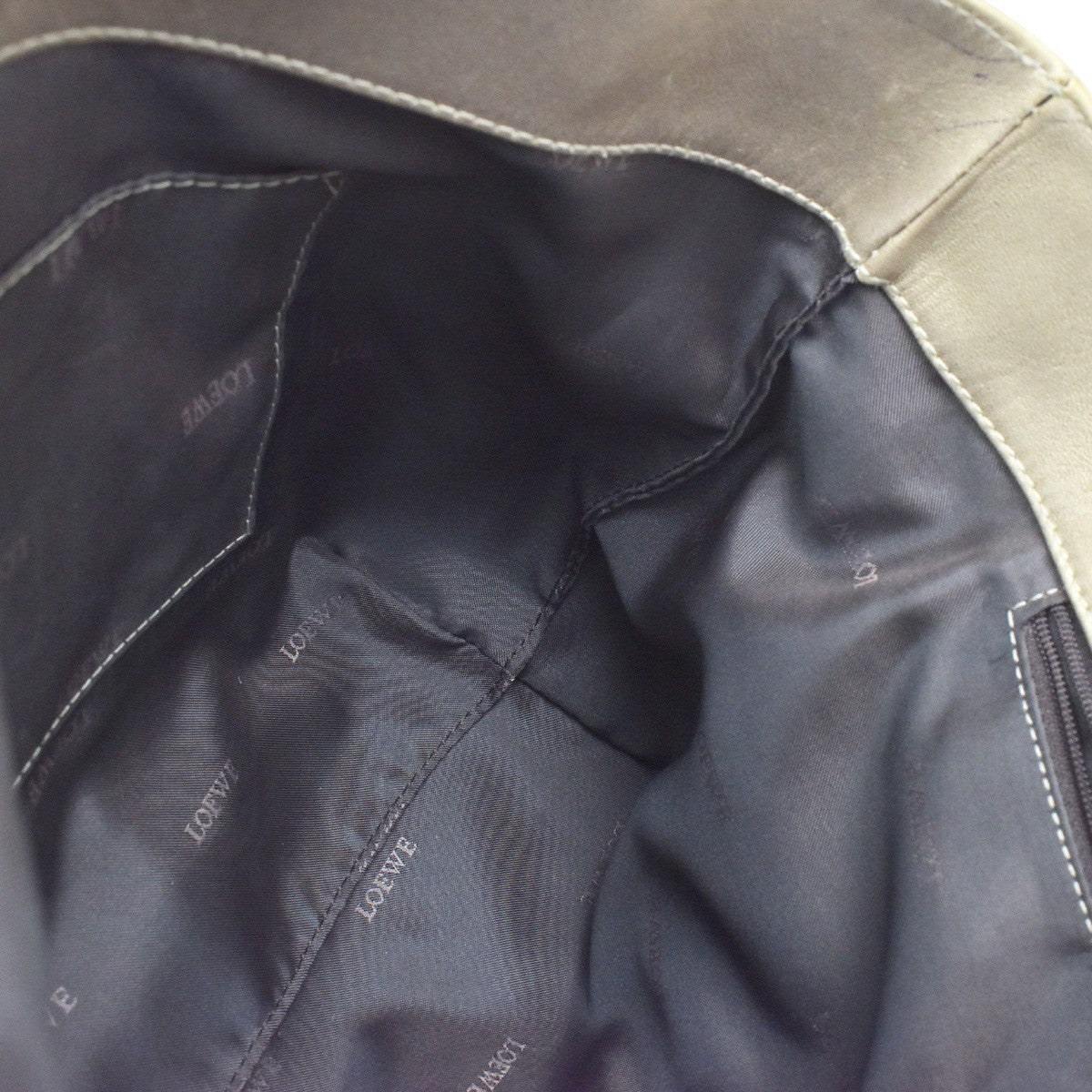 Loewe Anagram Leather, Gold, Leather, Tote Bag