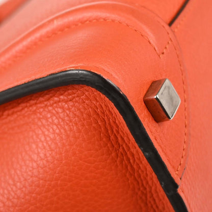 Celine Luggage Grainy Leather, Red, Leather, Handbag
