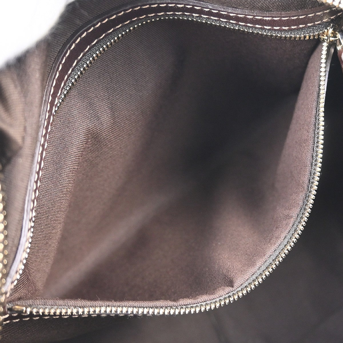 Gucci Bamboo Horsebit Canvas and Leather, Brown, Canvas, Shoulder Bag