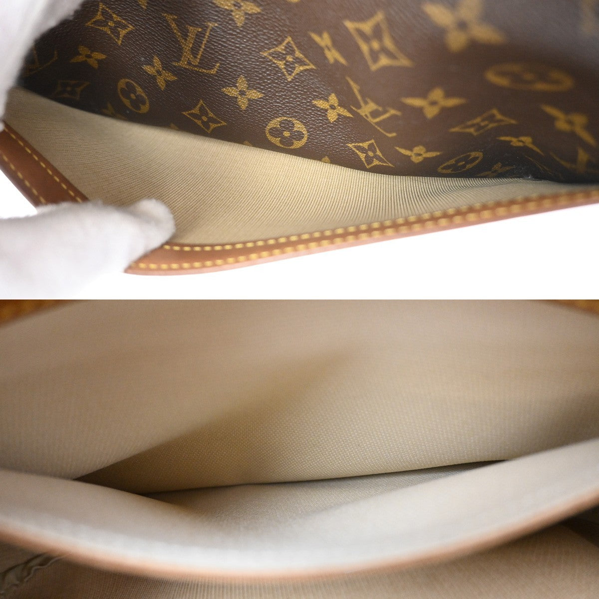 Louis Vuitton Reporter Monogram, Brown, Canvas, Shoulder Bag