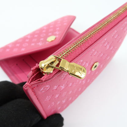 Louis Vuitton Victorine Nanogram Embossed Leather, Pink, Leather, Wallet