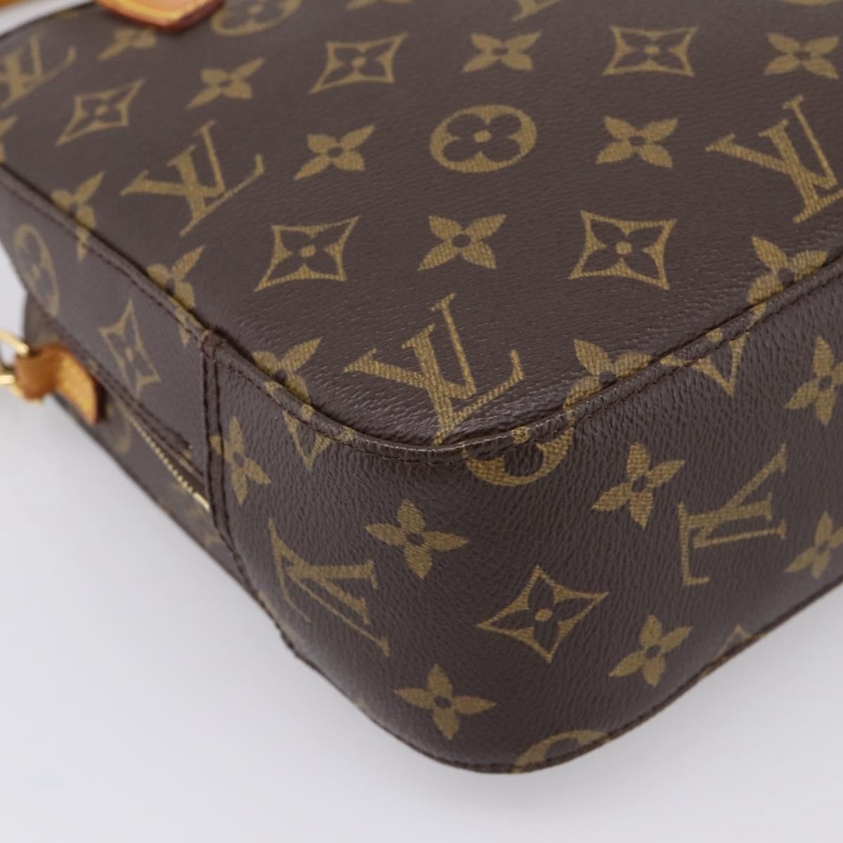 Louis Vuitton Spontini Monogram Canvas, Brown, Canvas, Handbag
