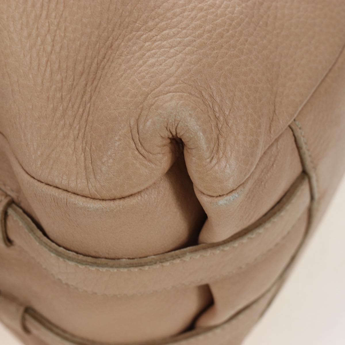 Prada Tote Leather, Beige, Leather, Tote Bag