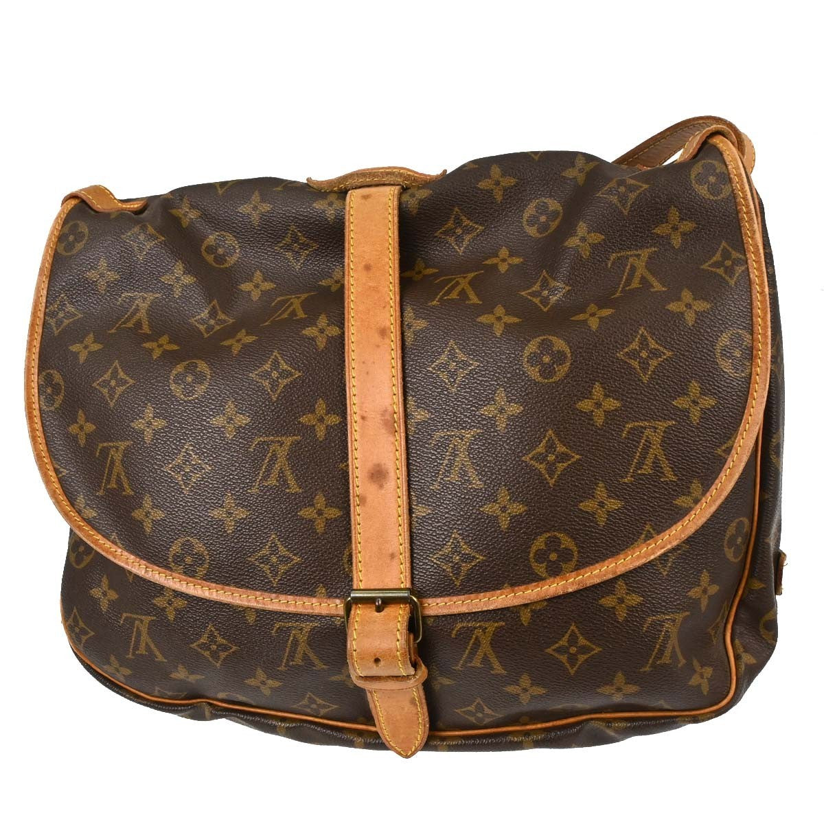 Louis Vuitton Saumur Monogram Canvas, Brown, Canvas, Shoulder Bag