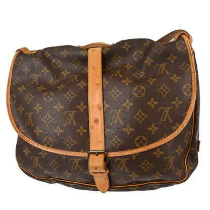 Louis Vuitton Saumur Monogram Canvas, Brown, Canvas, Shoulder Bag