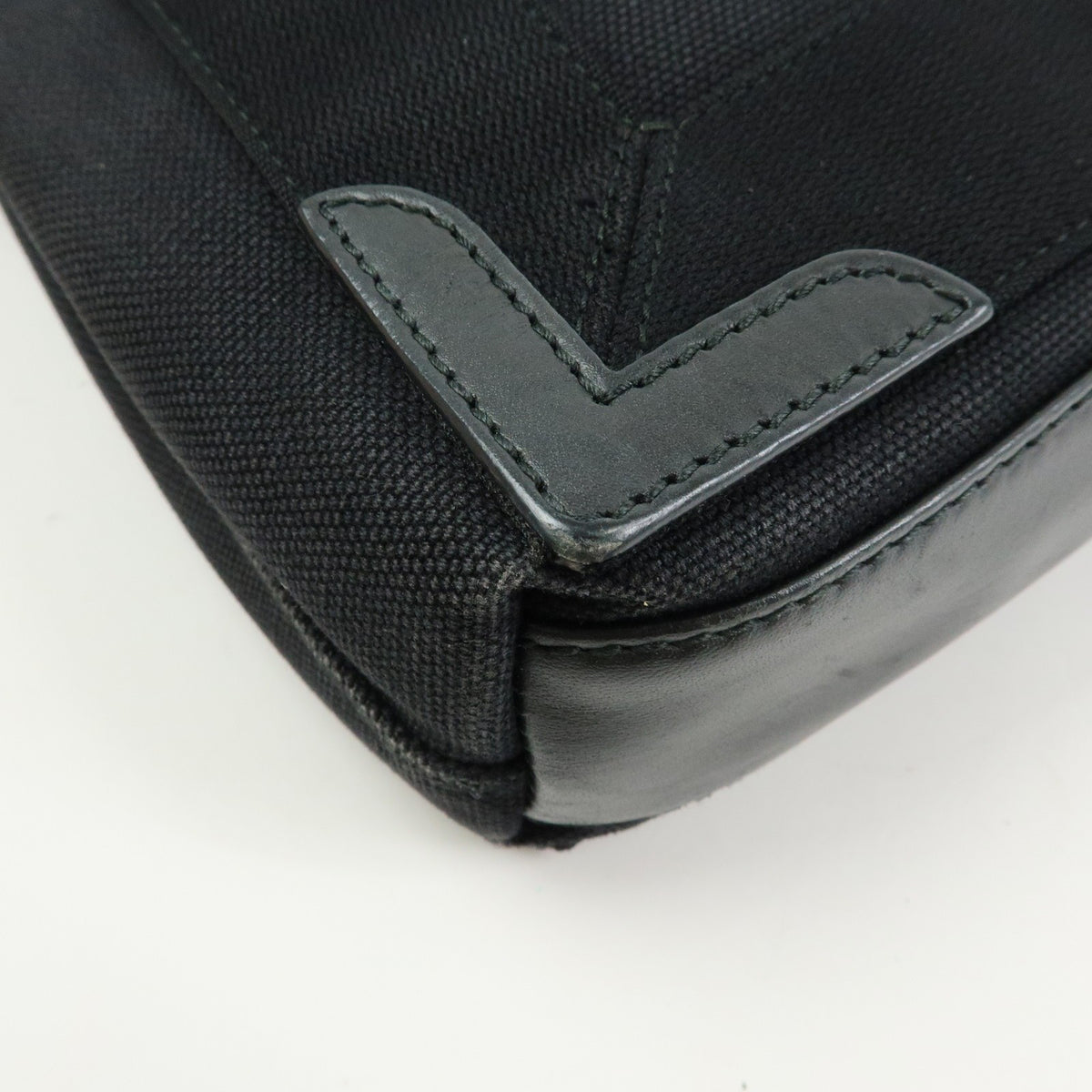 Balenciaga Navy Cabas Canvas with Leather, Black, Canvas, Tote Bag