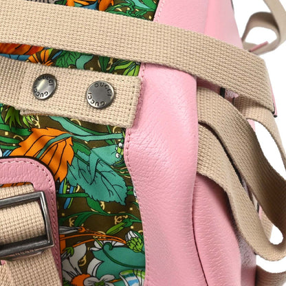 Gucci Gucci x The North Face Flap Printed Nylon, Multicolour, Canvas, Backpack