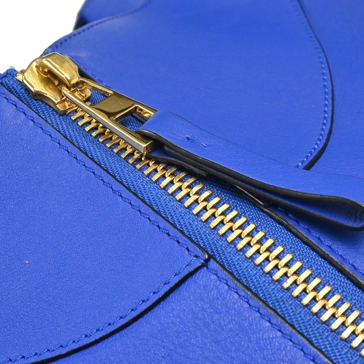 Loewe Hammock Leather, Blue, Leather, Handbag