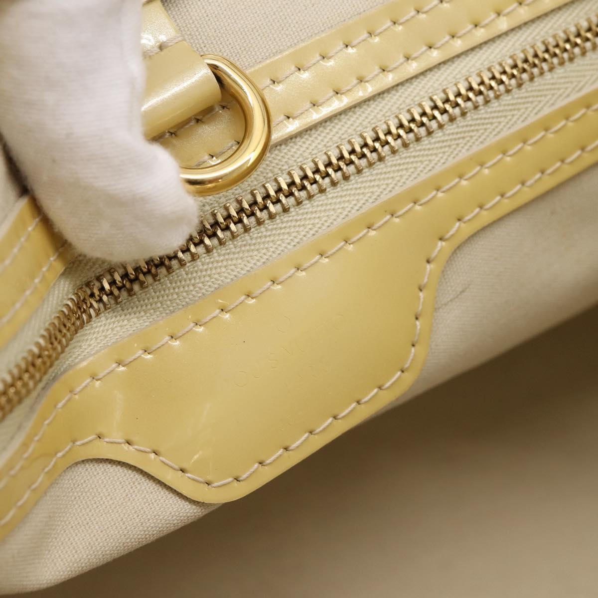 Louis Vuitton Wilshire Monogram Vernis, Yellow, Patent Leather, Handbag