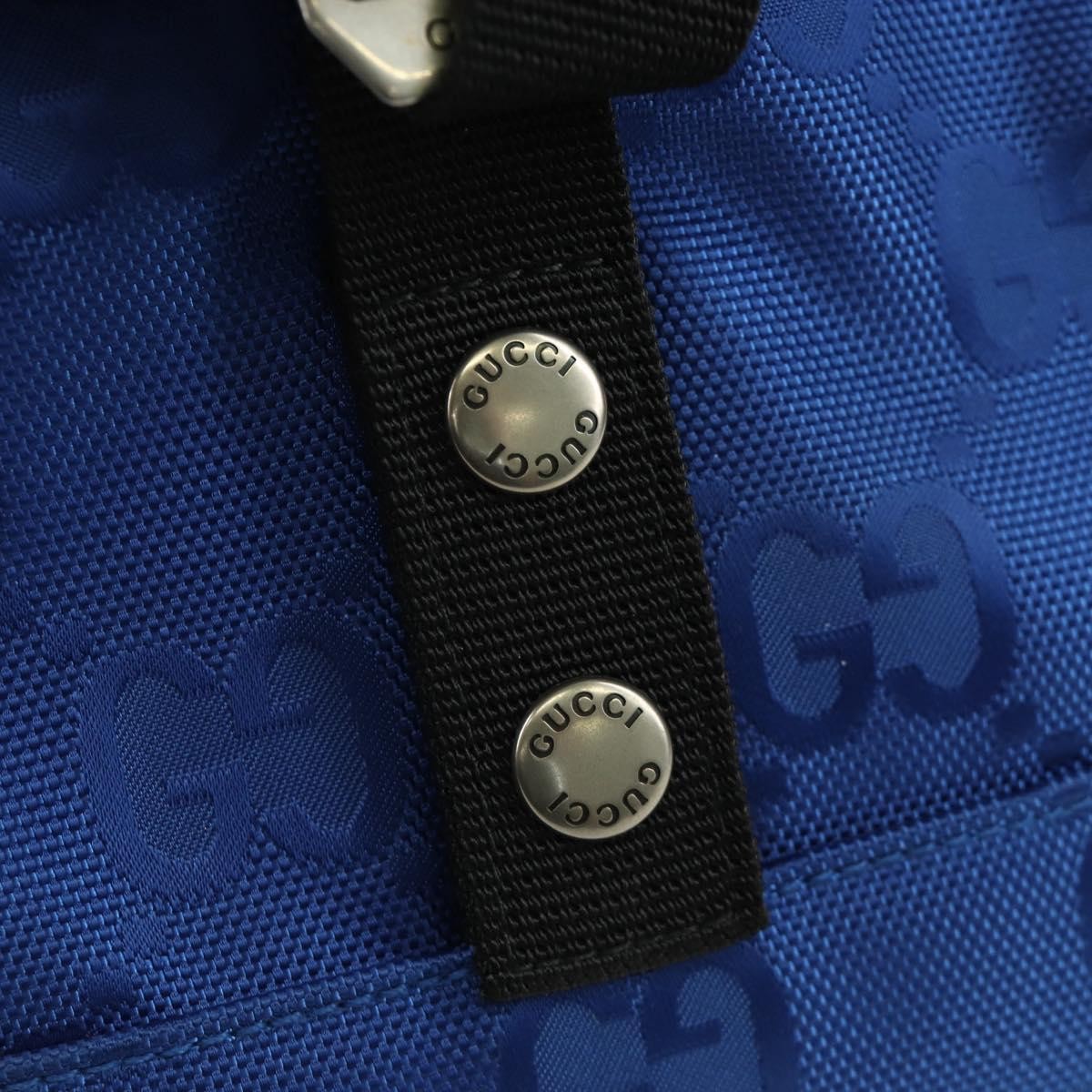 Gucci Off The Grid Buckle Messenger GG Econyl, Blue, Canvas, Handbag