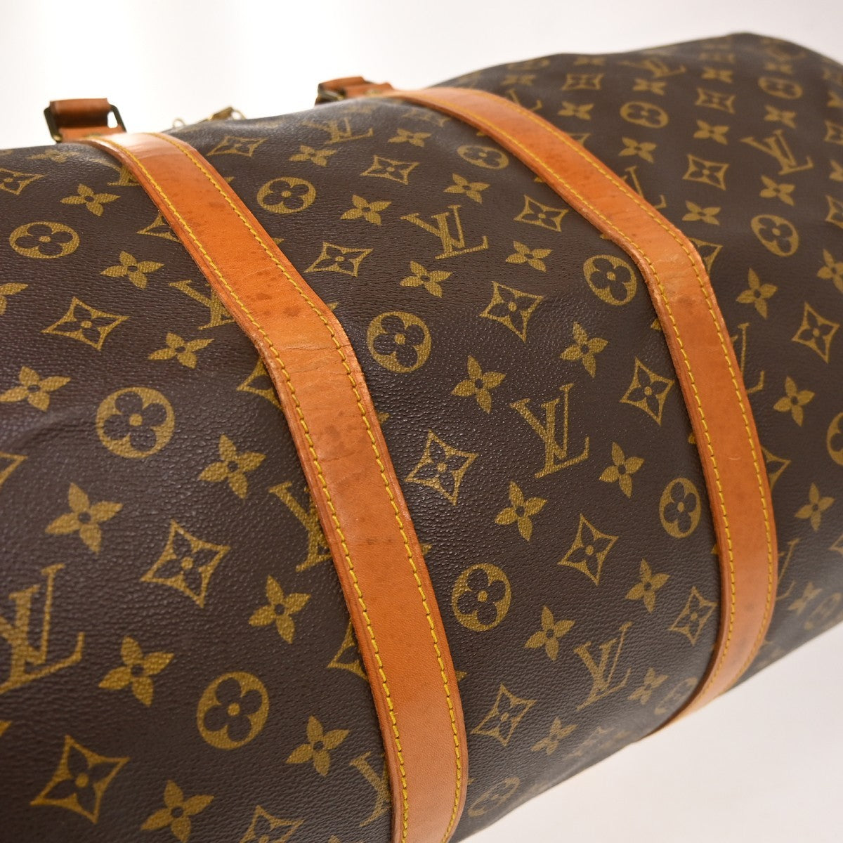 Louis Vuitton Keepall Canvas, Brown, Canvas, Travel Bag