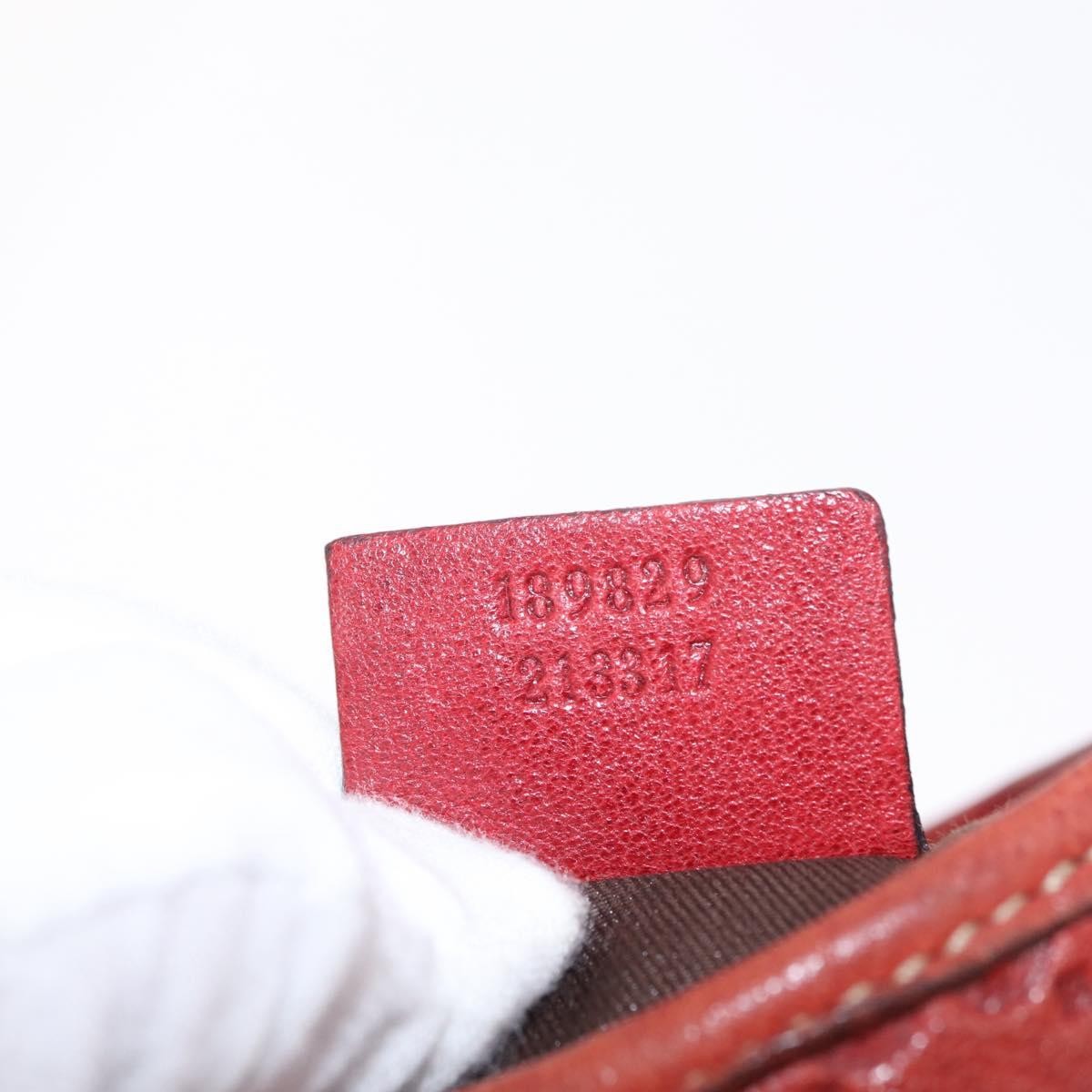 Gucci Trophy GG Canvas with Leather, Red, Canvas, Tote Bag