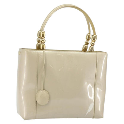 Christian Dior Diorissimo Tote Patent leather, BEIGE, LEATHER, Tote bag