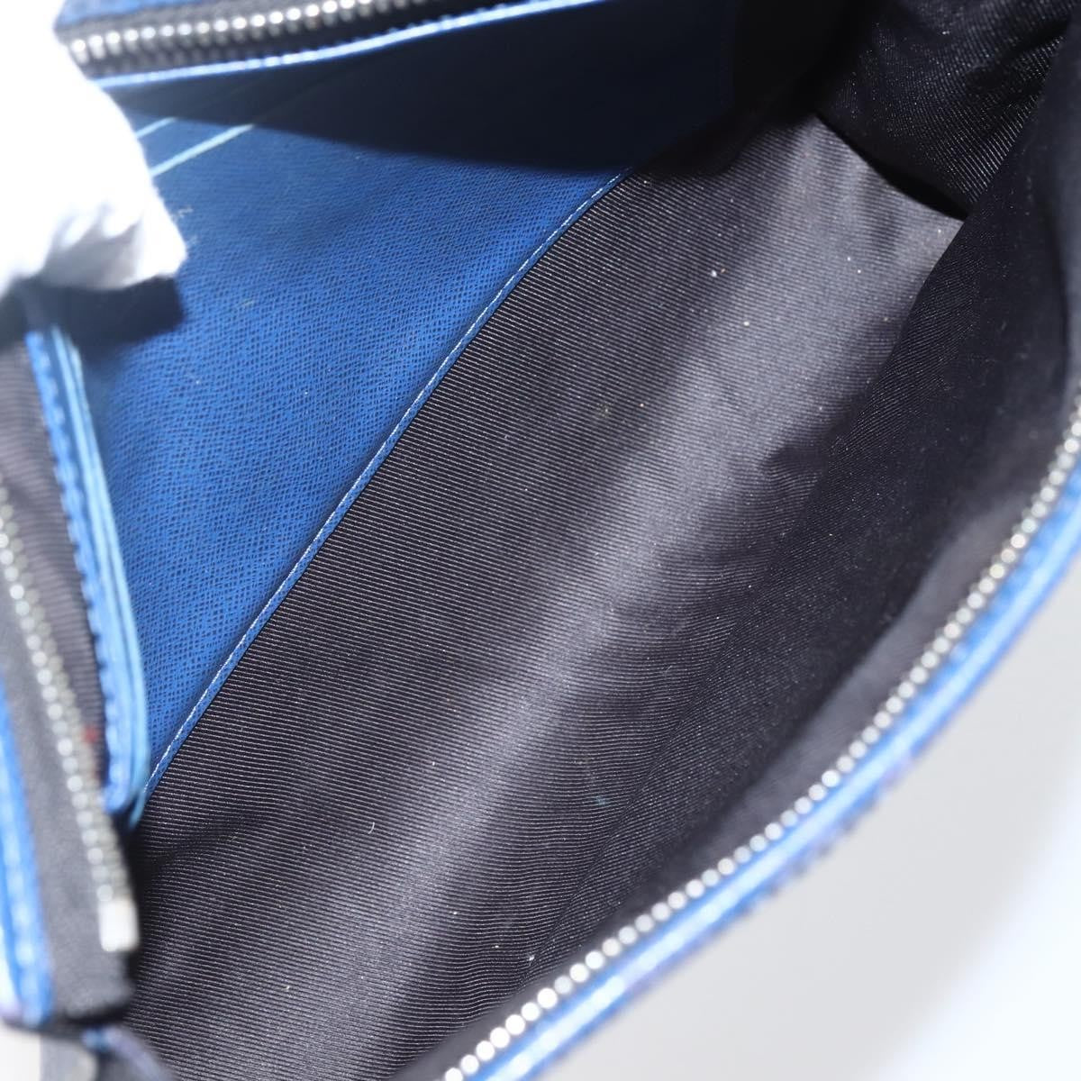 Louis Vuitton Pochette Voyage Taiga Leather, Blue, Leather, Clutch