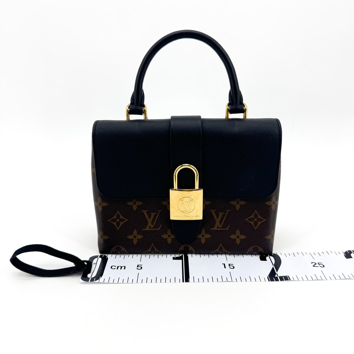 Louis Vuitton Locky Monogram Canvas with Leather, Black, Canvas, Handbag