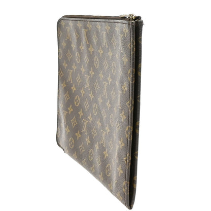 Louis Vuitton Poche Documents Monogram Canvas, Brown, Canvas, Briefcase