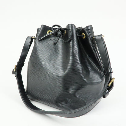 Louis Vuitton Petit Noe Epi Leather, Black, Leather, Handbag