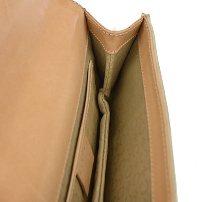 Celine C Macadam Shoulder Suede, Beige, Suede, Clutch