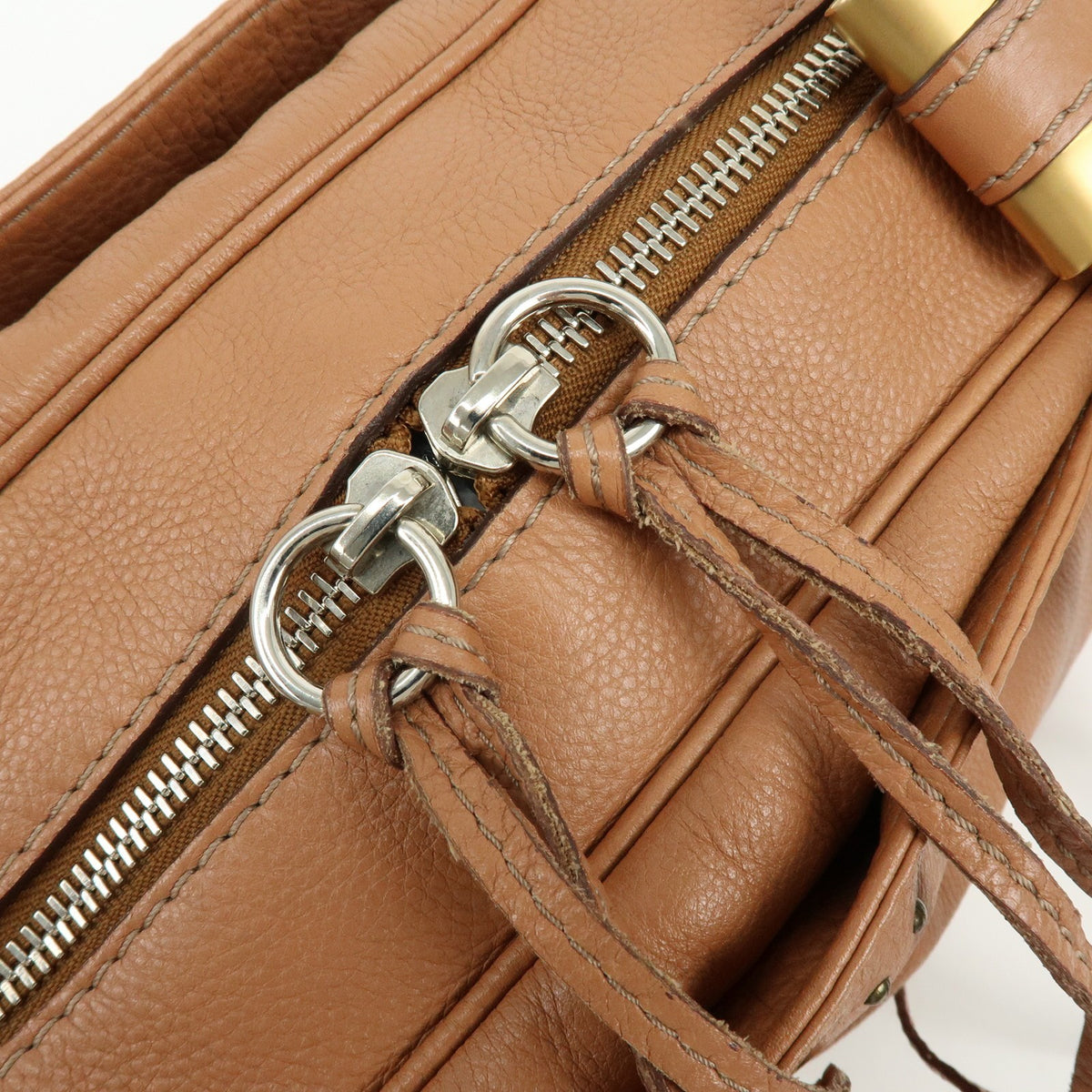 Chloe Paddington Leather, Brown, Leather, Tote Bag