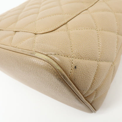 Chanel Medallion Quilted Lambskin, Beige, Leather, Tote Bag