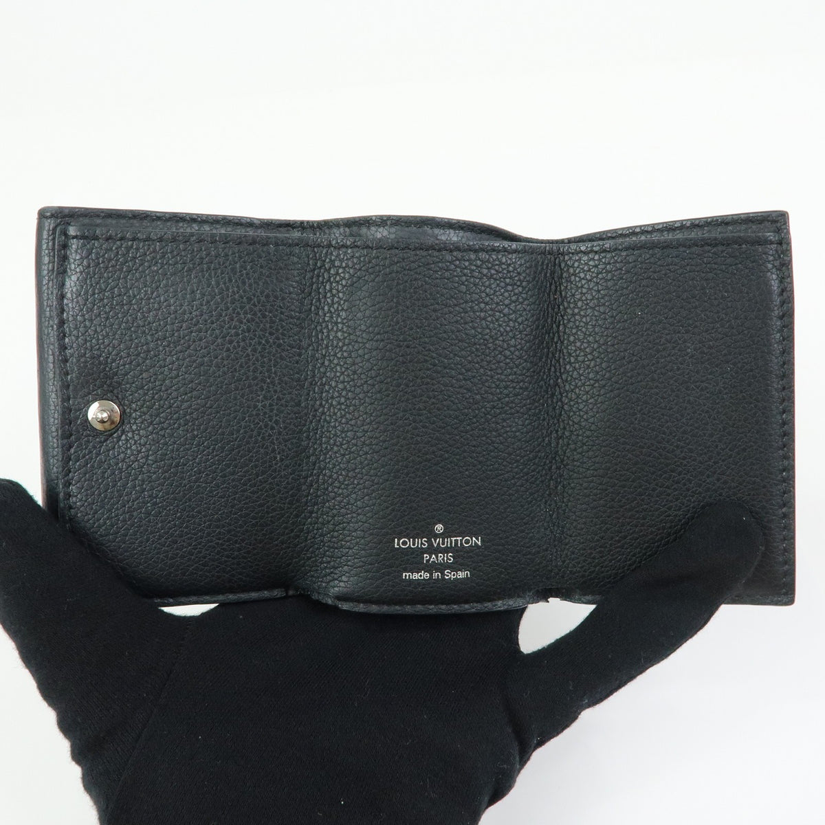 Louis Vuitton Lockmini Leather, Black, Leather, Wallet