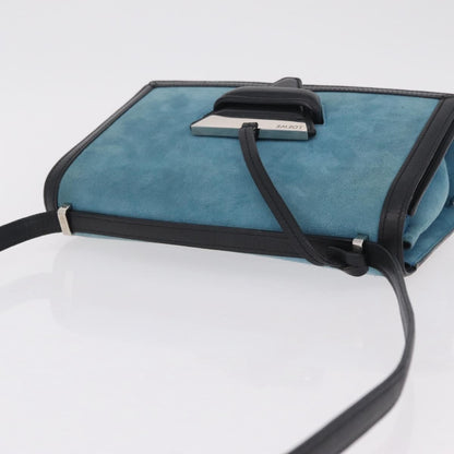 Loewe Barcelona Suede with Leather, Blue, Suede, Shoulder Bag