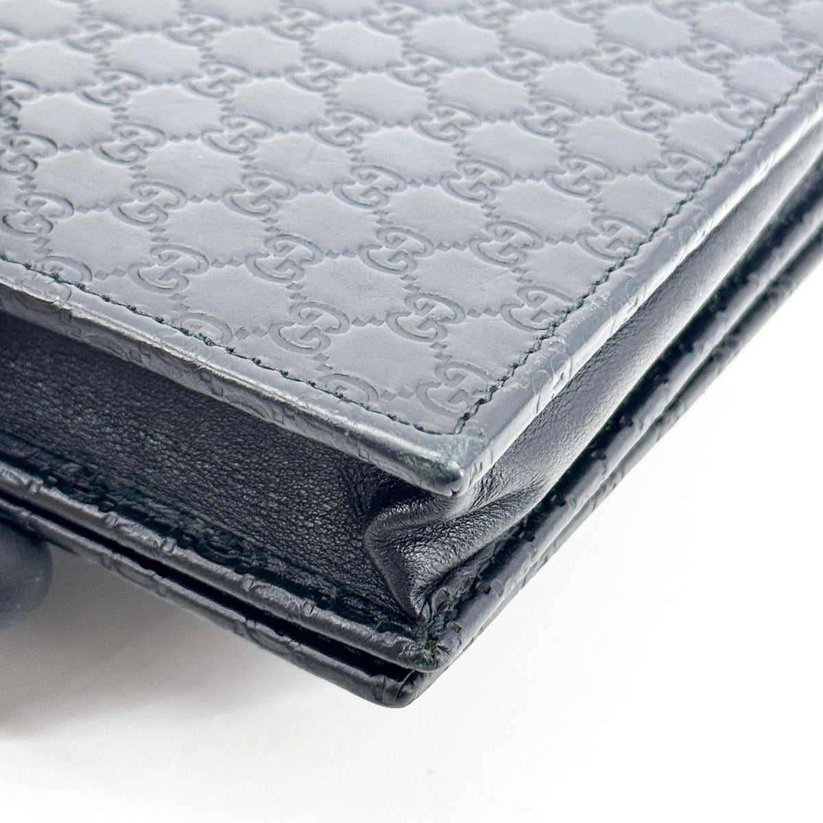 Gucci Wallet on Strap Microguccissima Leather, Black, Leather, Crossbody Bag