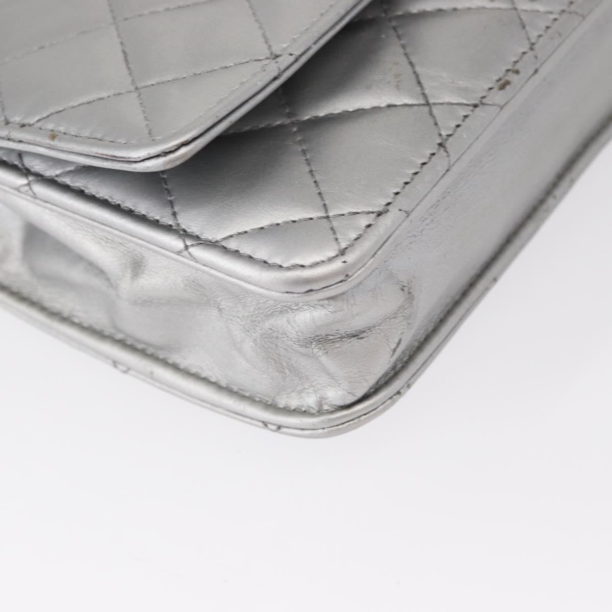 Chanel Reissue 2.55 Wallet on Chain Quilted Lambskin, Silver, Leather, Crossbody Bag