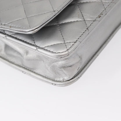 Chanel Reissue 2.55 Wallet on Chain Quilted Lambskin, Silver, Leather, Crossbody Bag