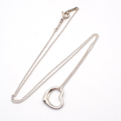 Tiffany & Co. Elsa Peretti Open Heart Pendant Sterling Silver, Silver, Silver, Necklace