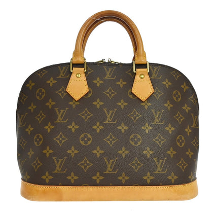 Louis Vuitton Alma Monogram Canvas, Brown, Canvas, Handbag
