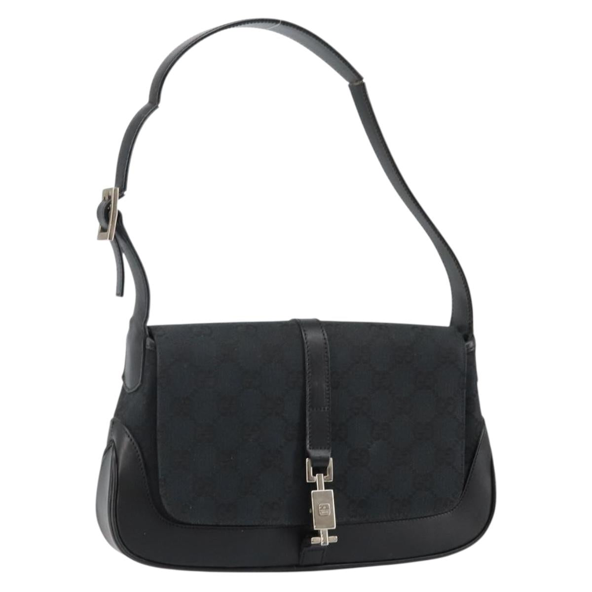 Gucci Vintage Jackie O Web Hobo GG Canvas, BLACK, CANVAS, Shoulder bag