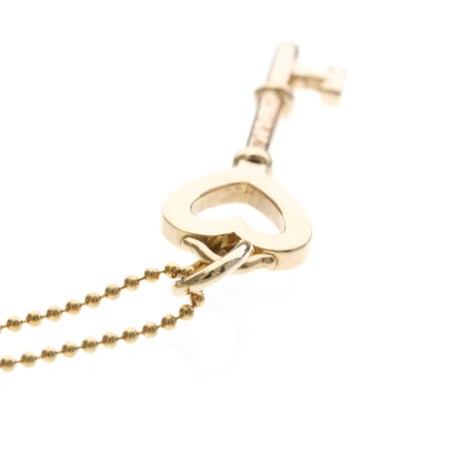 Tiffany & Co. Heart Key Pendant 18K Rose Gold with Diamonds, Gold, Pink Gold, Necklace