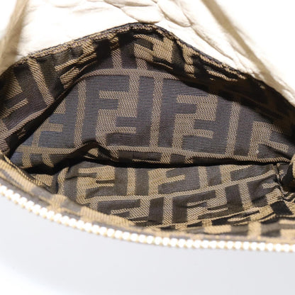 Fendi Zip hobo leather, Beige, Leather, Shoulder Bag